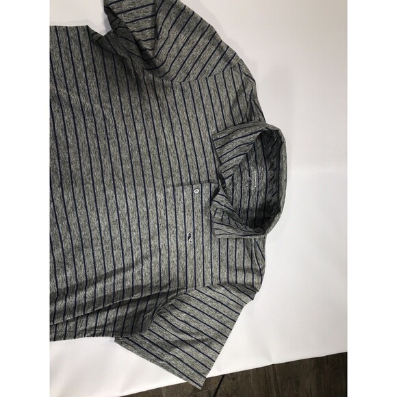 Vineyard Vines Performance Mens Striped Polo Shirt Xl Preppy Golf Logo Grey - Picture 3 of 9